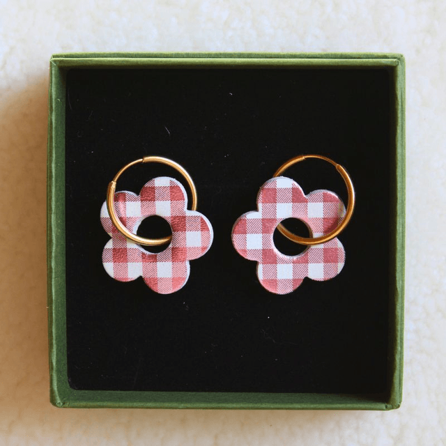 Boucles d’oreilles créoles fleurs 