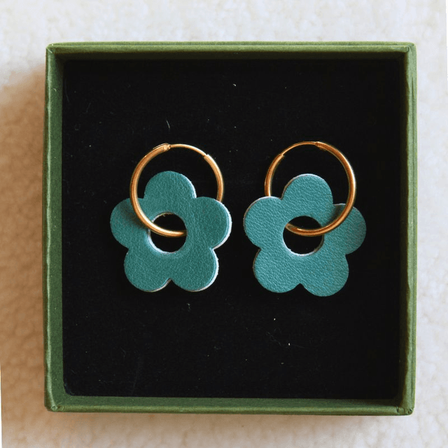 Boucles d’oreilles créoles fleurs 