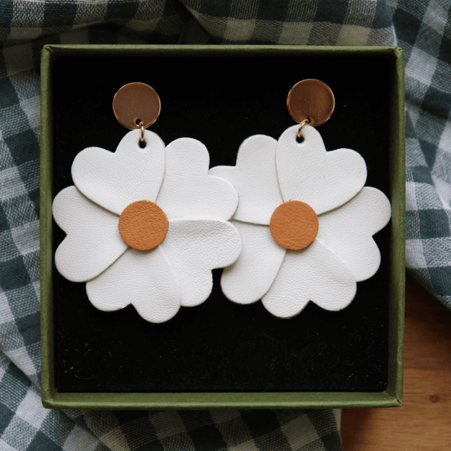 Boucles d’oreilles marguerites 