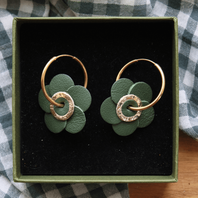 Boucles d’oreilles inspiration coquelicot