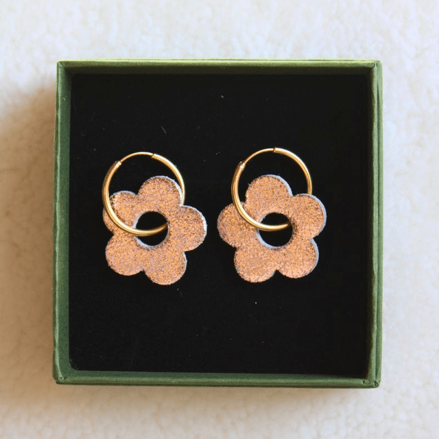 Boucles d’oreilles créoles fleurs