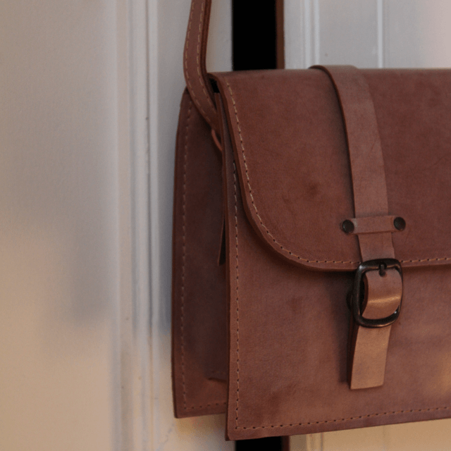 Petit Cartable n°1 - Marron Glacé