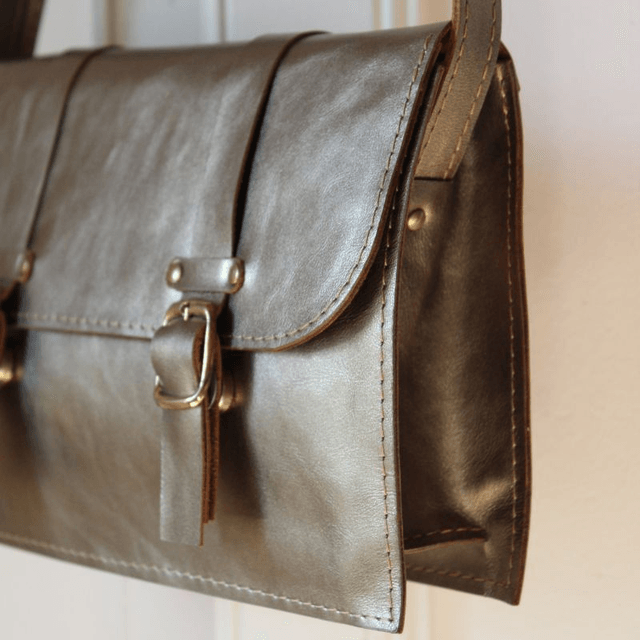 Petit Cartable n°1 - Bronze métallisé
