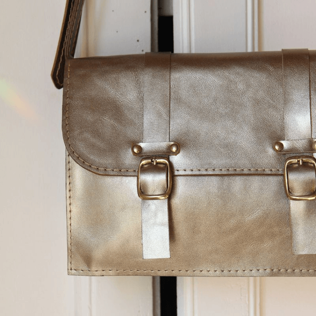Petit Cartable n°1 - Bronze métallisé