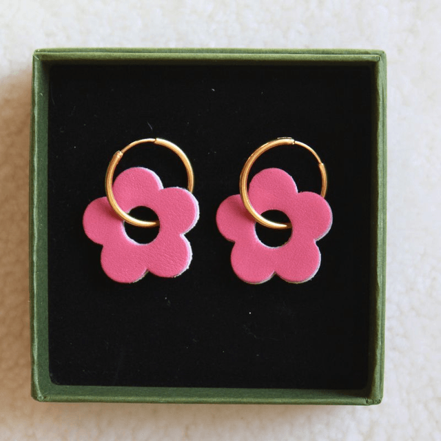 Boucles d’oreilles créoles fleurs