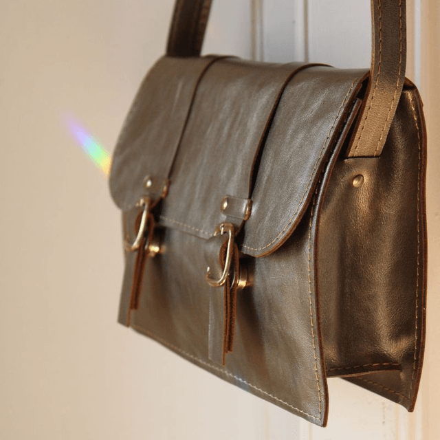 Petit Cartable n°1 - Bronze métallisé